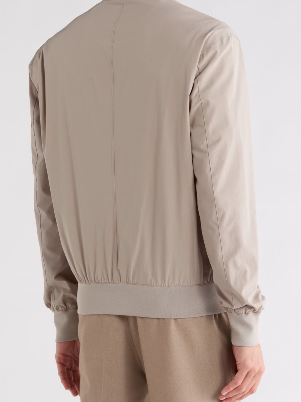 Men's Lightweight Bomber Jacket in Beige - Picture 2 of 2